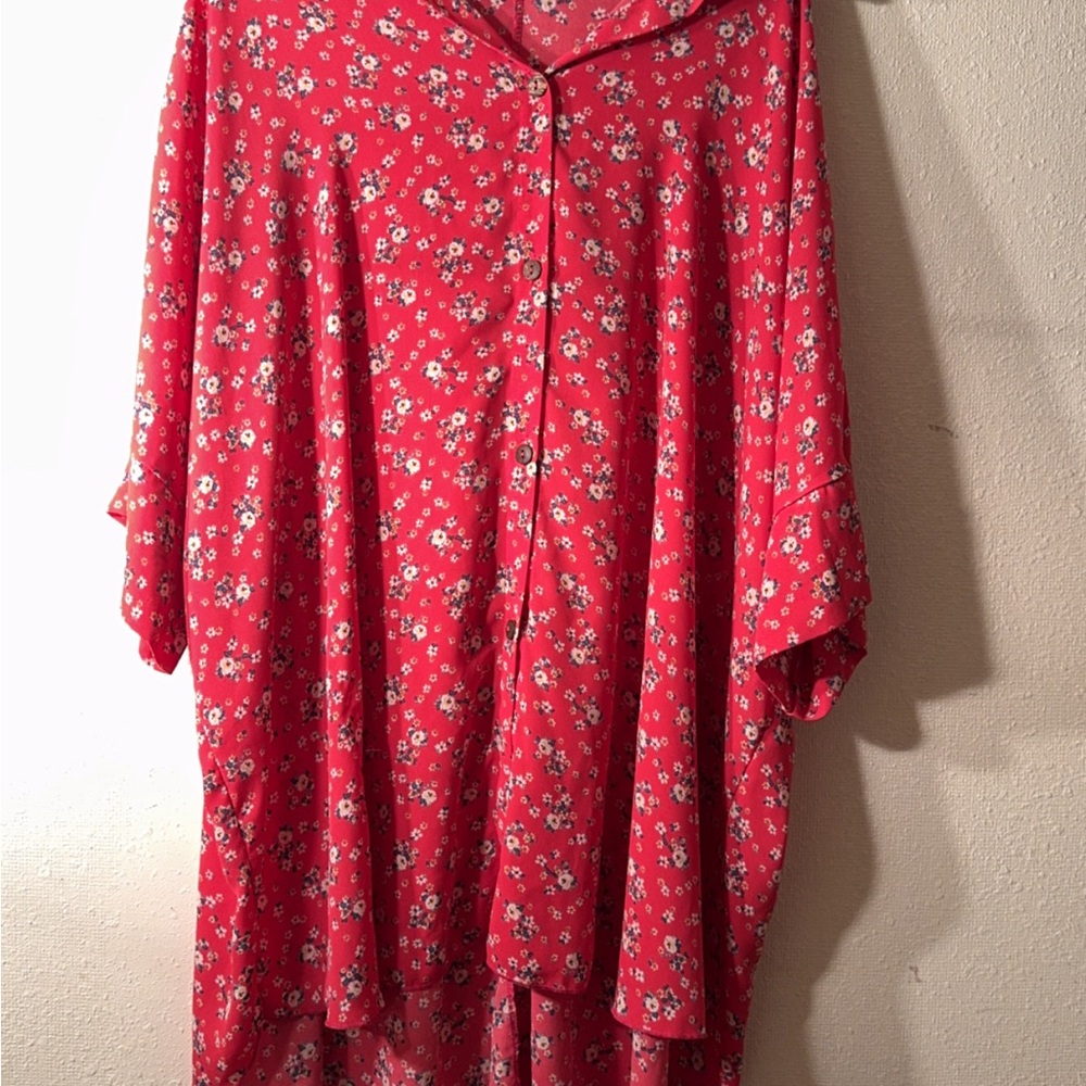 Floral Button-Up Blouse